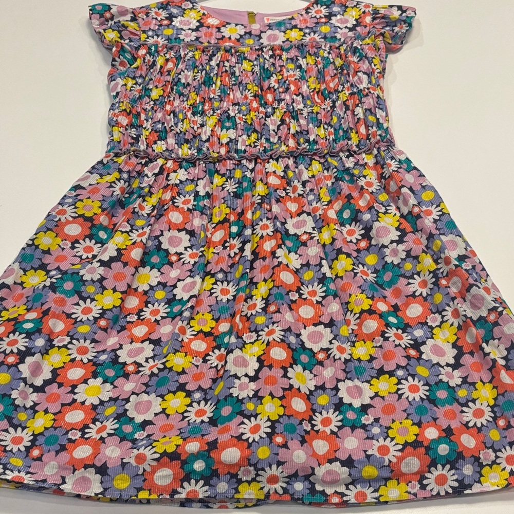 Crewcuts Floral Kids Dress - Purple and Multicolor Size 10